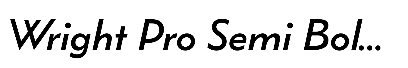 Wright Pro Semi Bold Italic